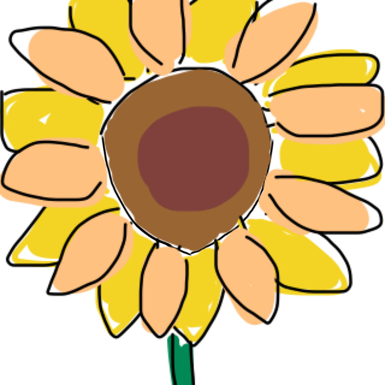 この顔の輪郭に描き足してください(お絵描き)
