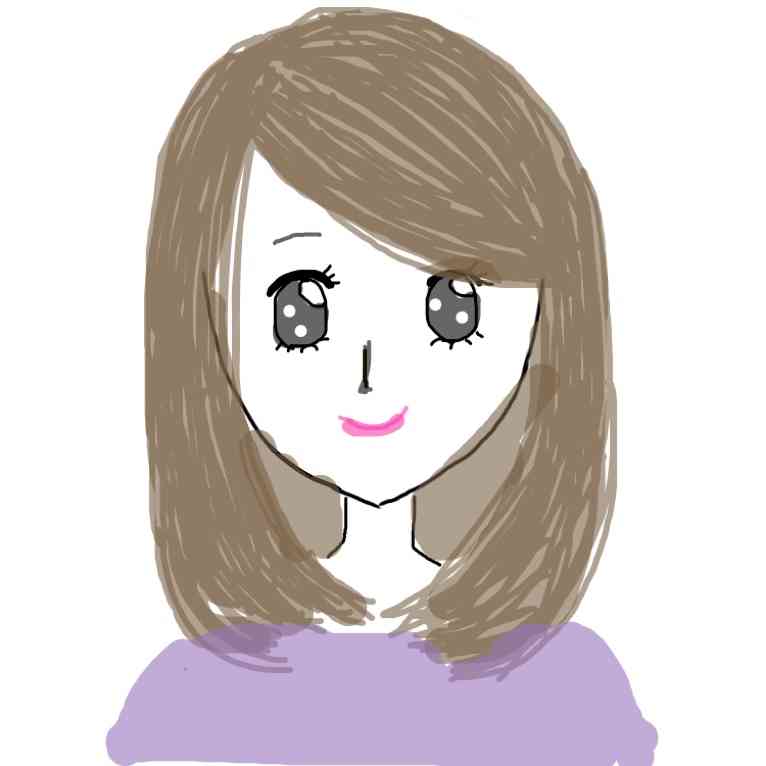 この顔の輪郭に描き足してください(お絵描き)
