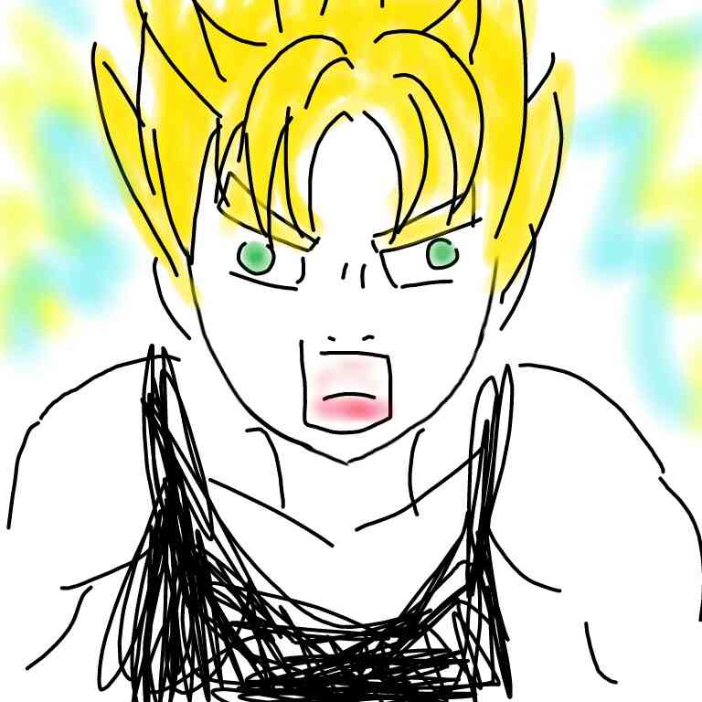 この顔の輪郭に描き足してください(お絵描き)