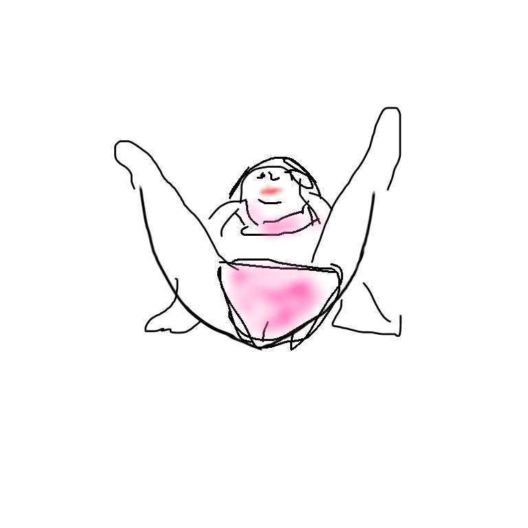 この顔の輪郭に描き足してください(お絵描き)