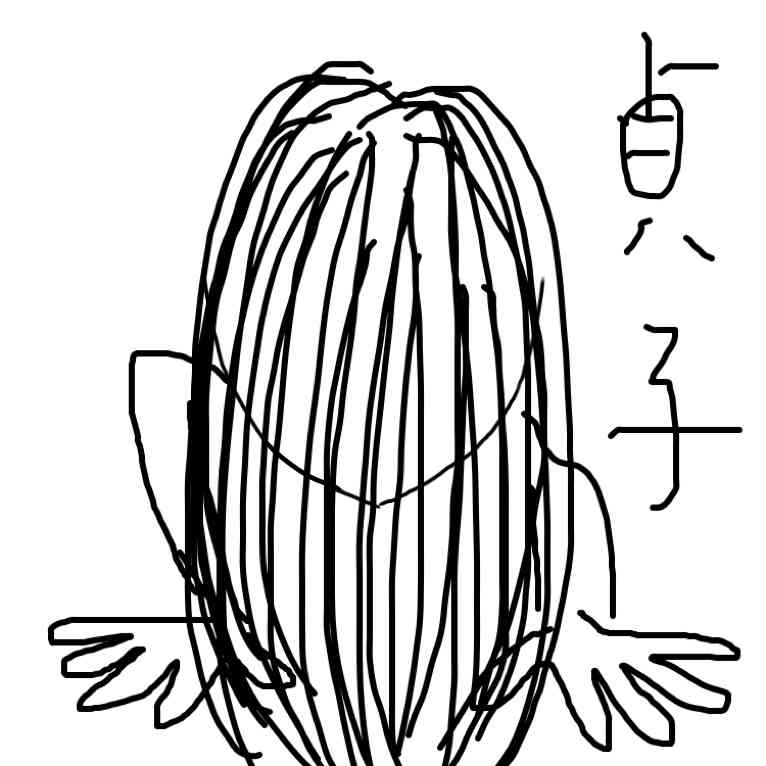 この顔の輪郭に描き足してください(お絵描き)