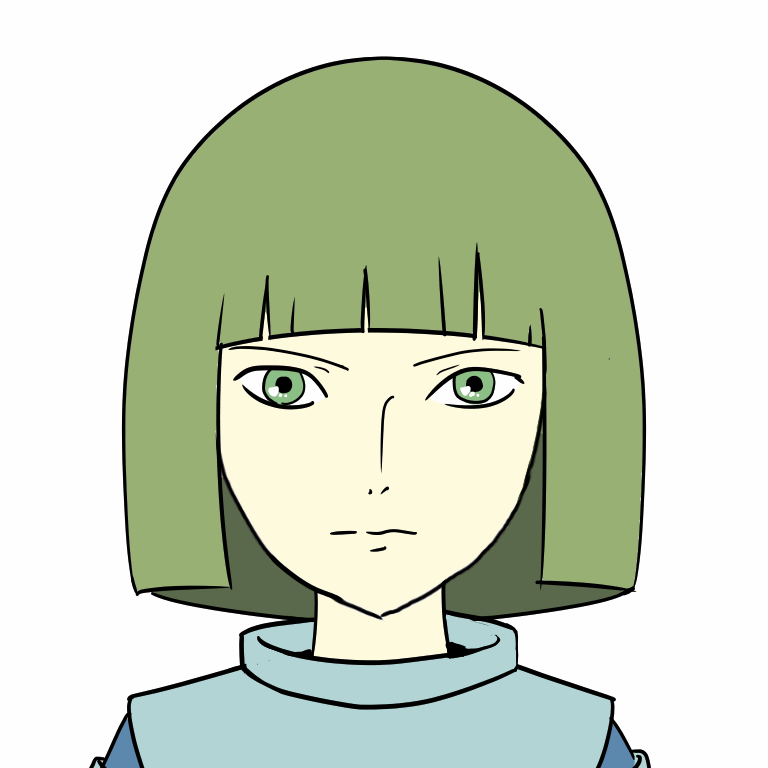 この顔の輪郭に描き足してください(お絵描き)