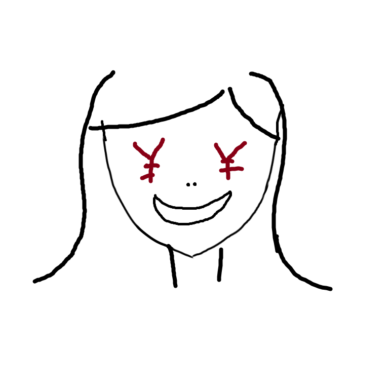 この顔の輪郭に描き足してください(お絵描き)