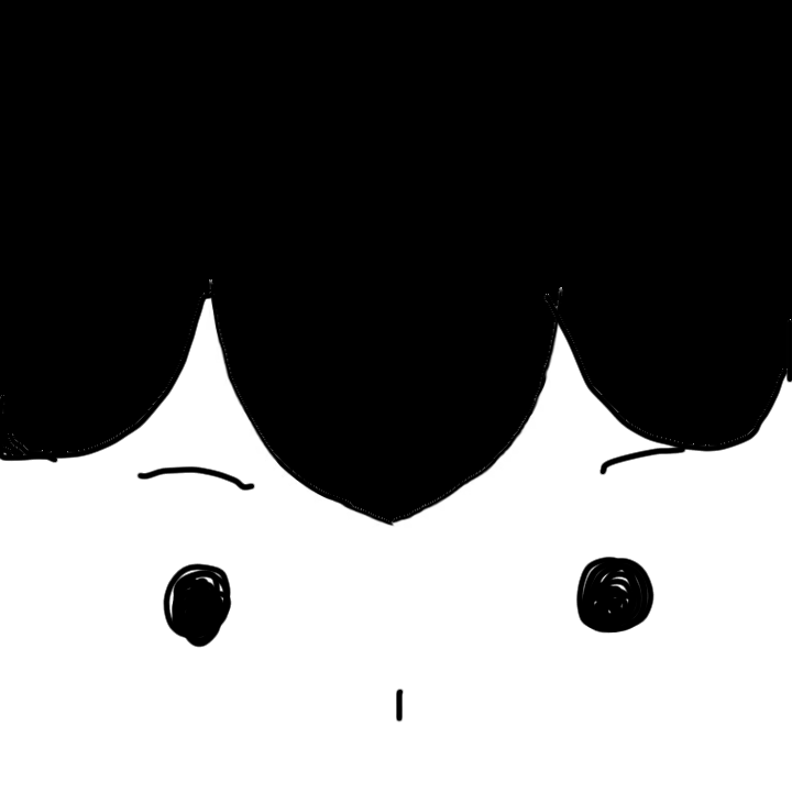 この顔の輪郭に描き足してください(お絵描き)