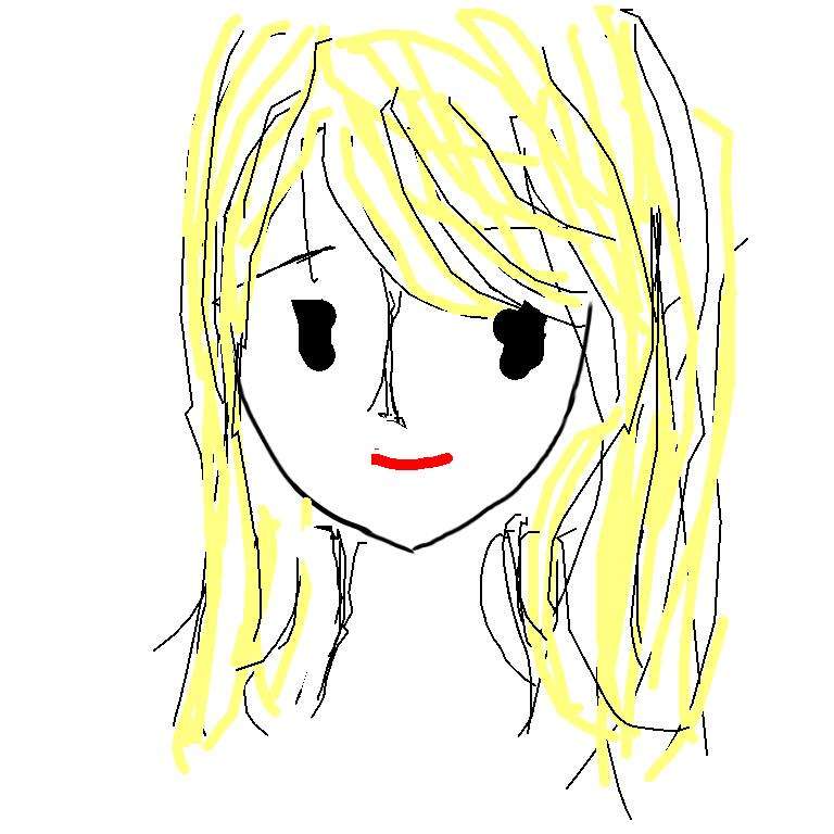この顔の輪郭に描き足してください(お絵描き)
