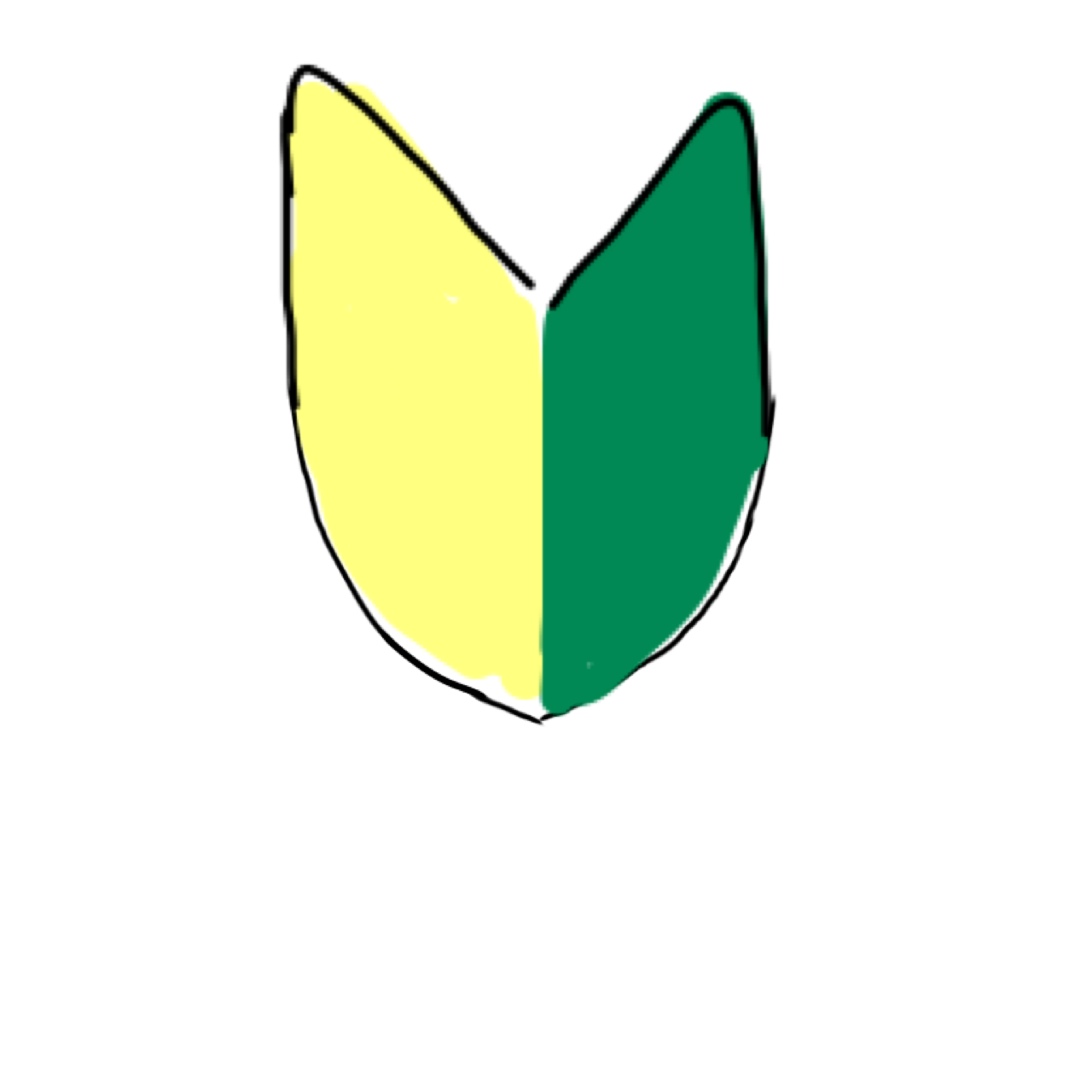 この顔の輪郭に描き足してください(お絵描き)