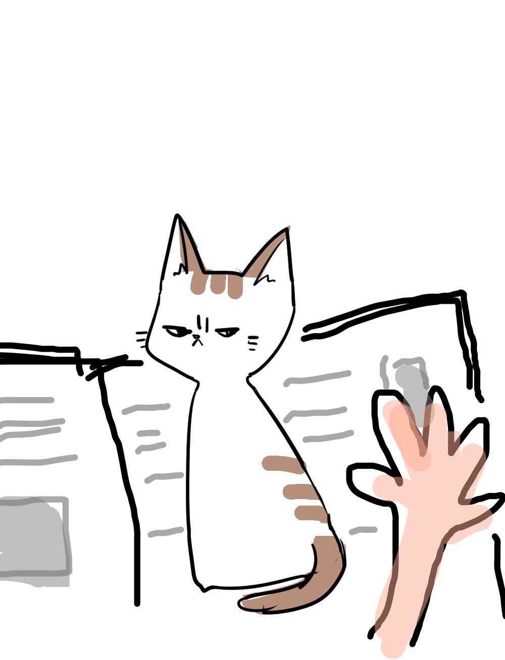 【お絵描き・コラ】仔猫を拾ったのですが懐いてくれません。助けてください【ネタトピ】