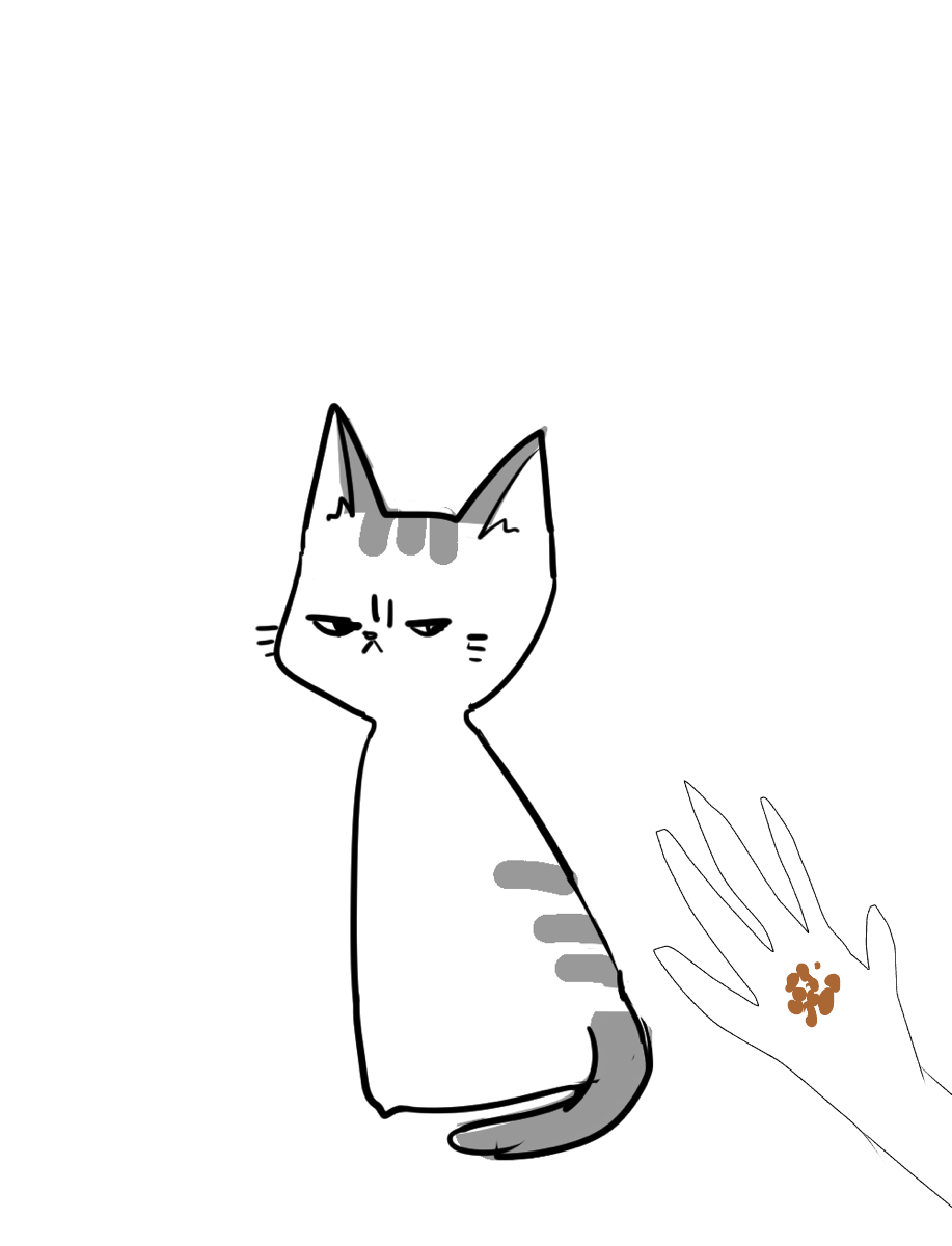 【お絵描き・コラ】仔猫を拾ったのですが懐いてくれません。助けてください【ネタトピ】