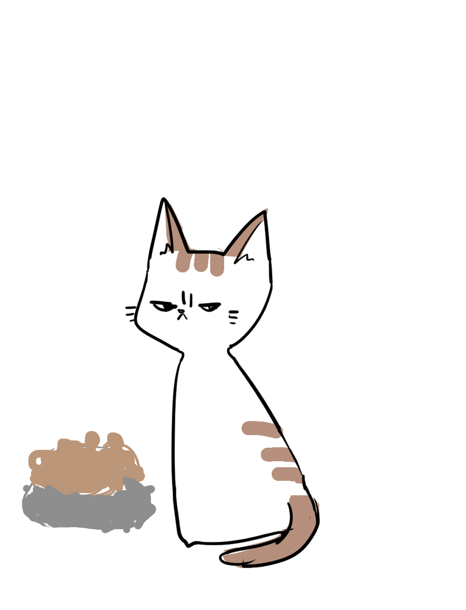 【お絵描き・コラ】仔猫を拾ったのですが懐いてくれません。助けてください【ネタトピ】