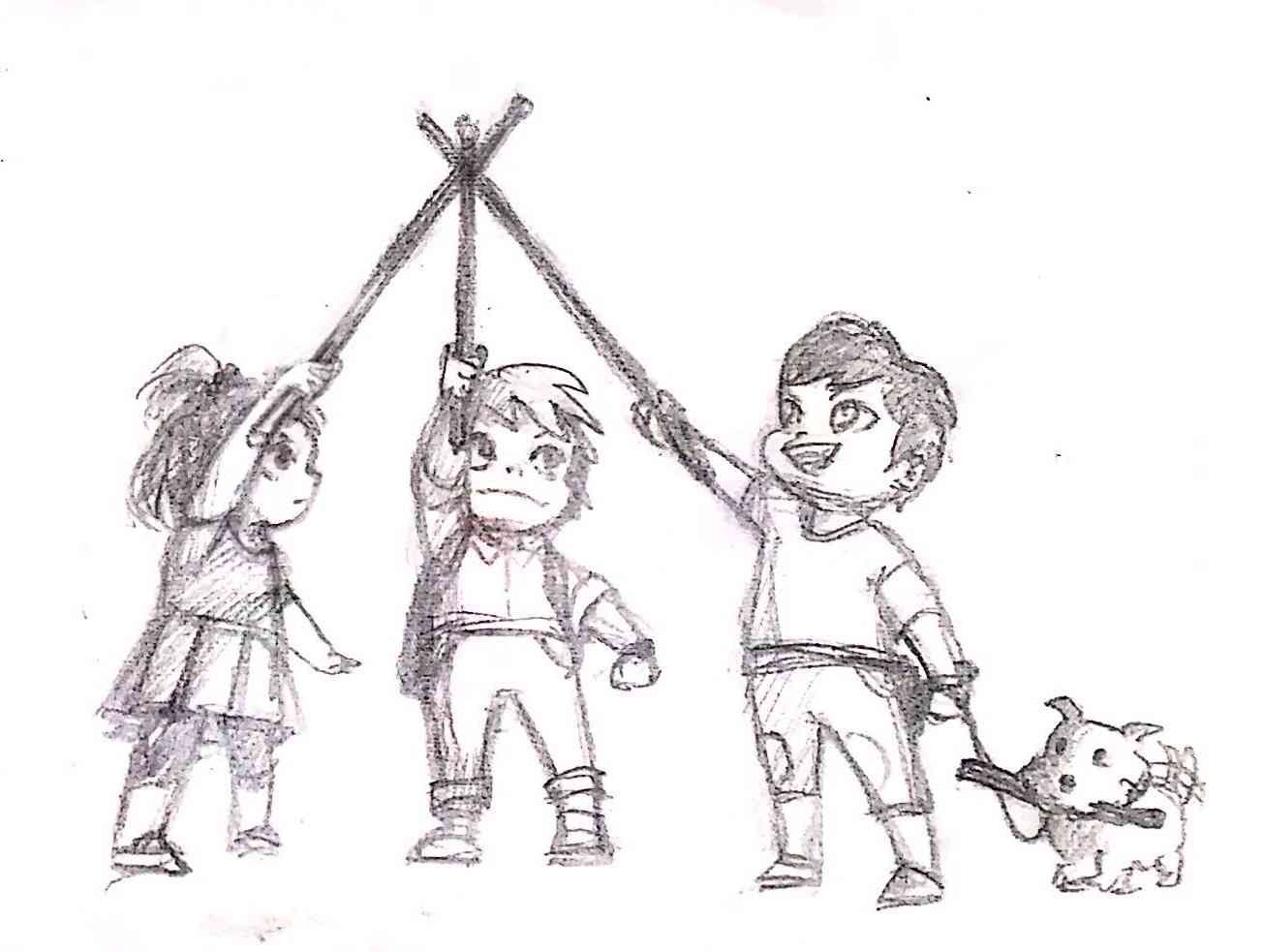 アナログでお絵描きするトピ