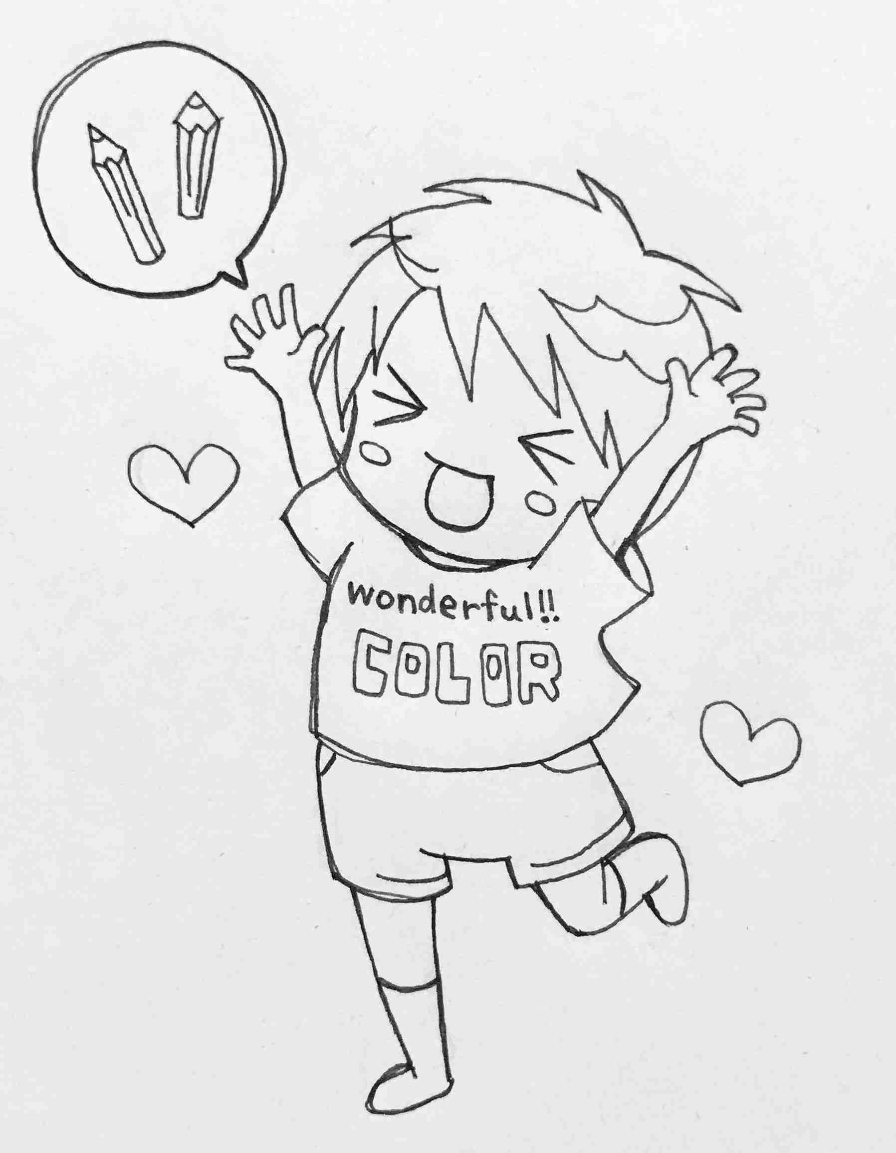 アナログでお絵描きするトピ