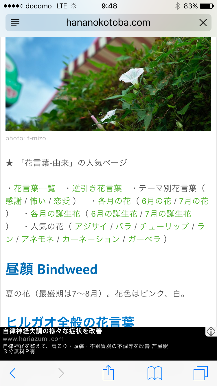 自分の誕生花を貼るトピ