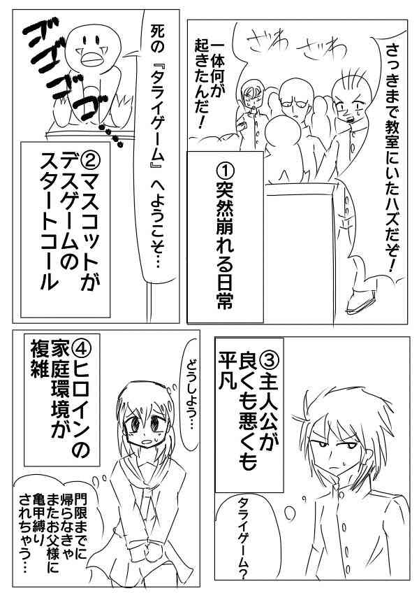 デスゲーム系漫画あるある