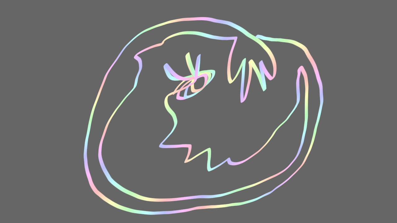 一筆描きのお絵かきトピ