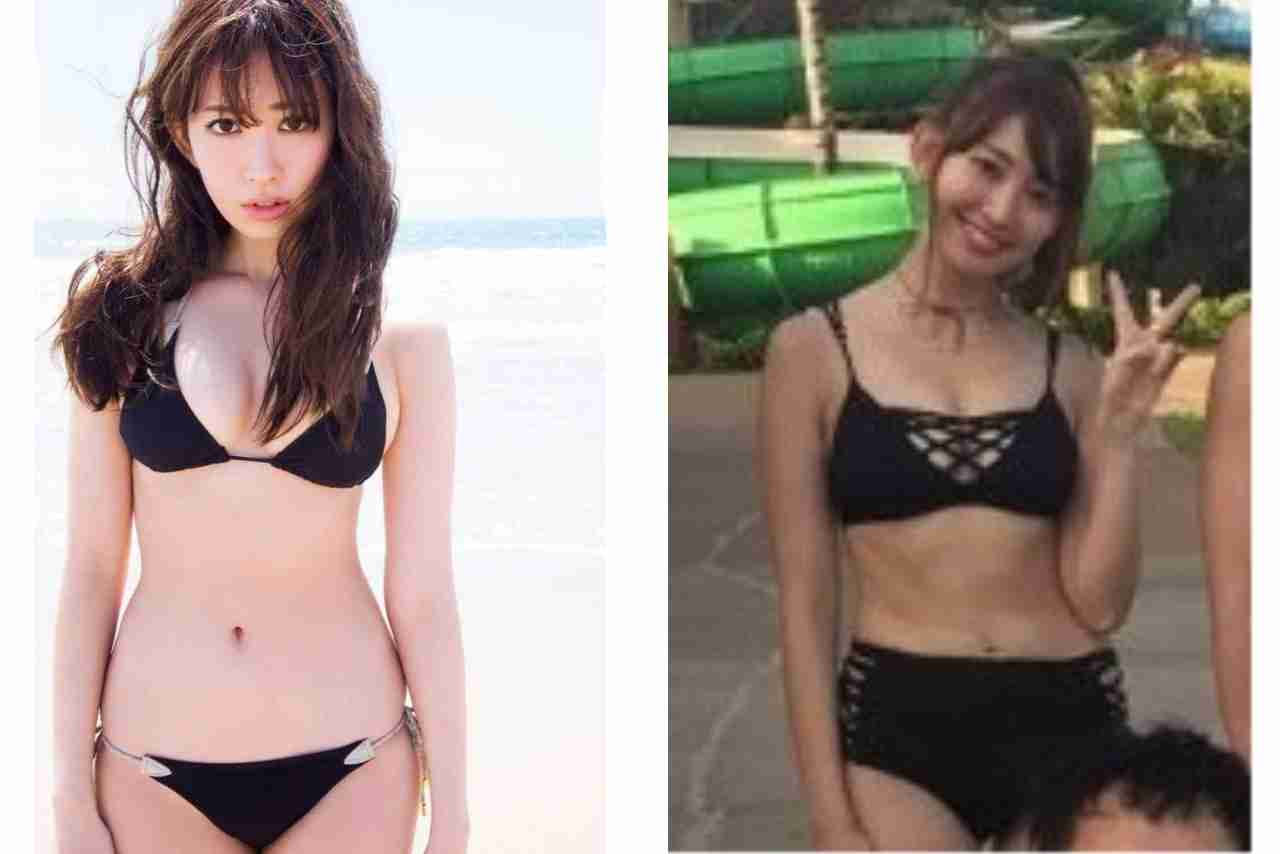 小嶋陽菜、“ハートからマシュマロ谷間”バックスタイルもセクシーな水着に反響　NMB48吉田朱里らも注目のブランド