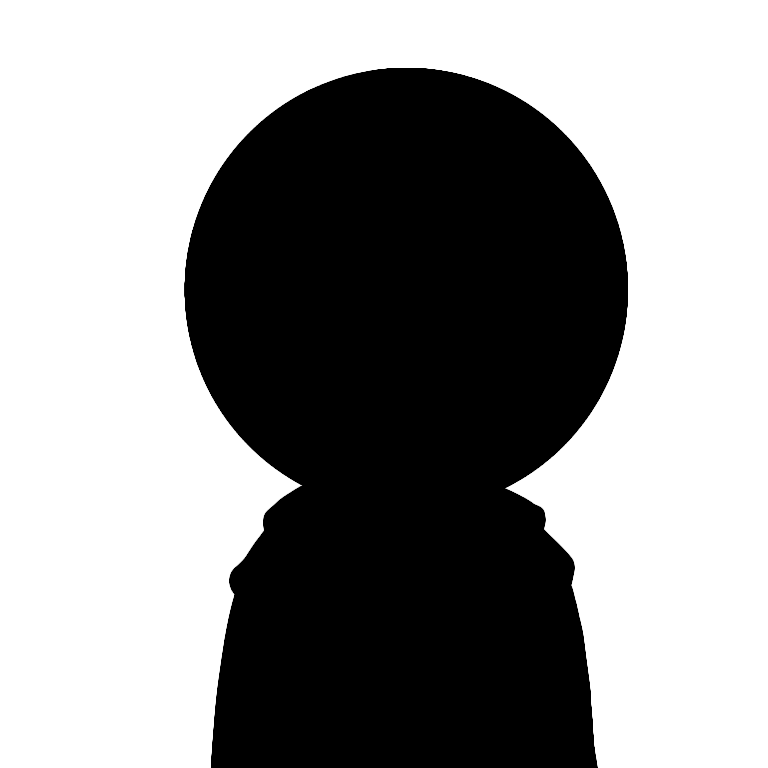 キャラクターをシルエットで描いて分かったらプラスを押すトピ
