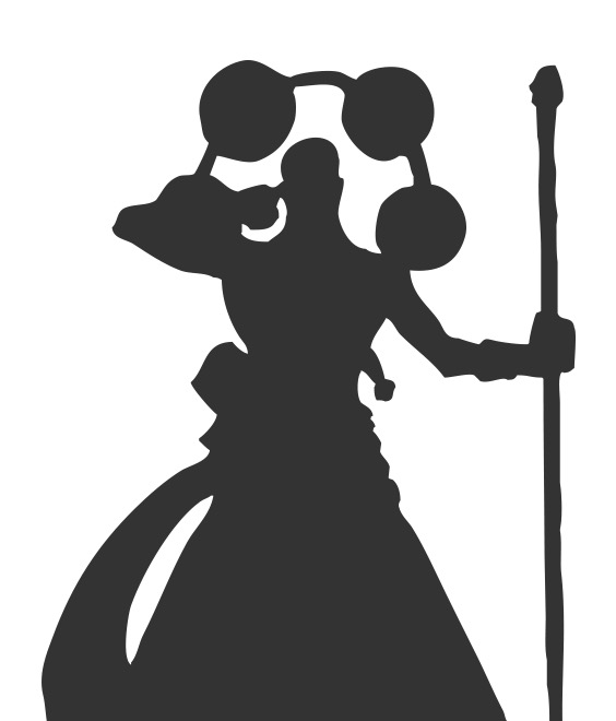 キャラクターをシルエットで描いて分かったらプラスを押すトピ