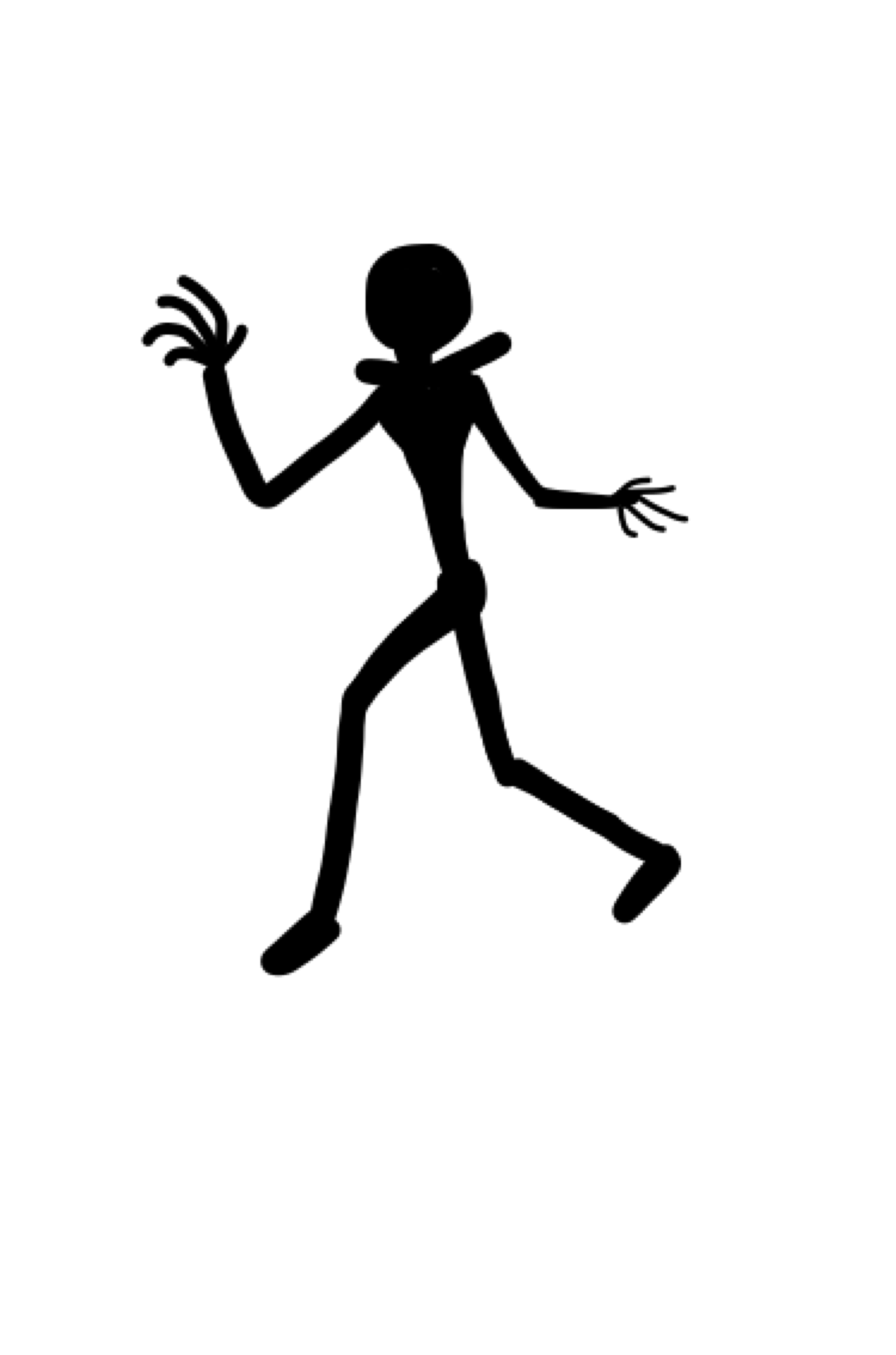キャラクターをシルエットで描いて分かったらプラスを押すトピ