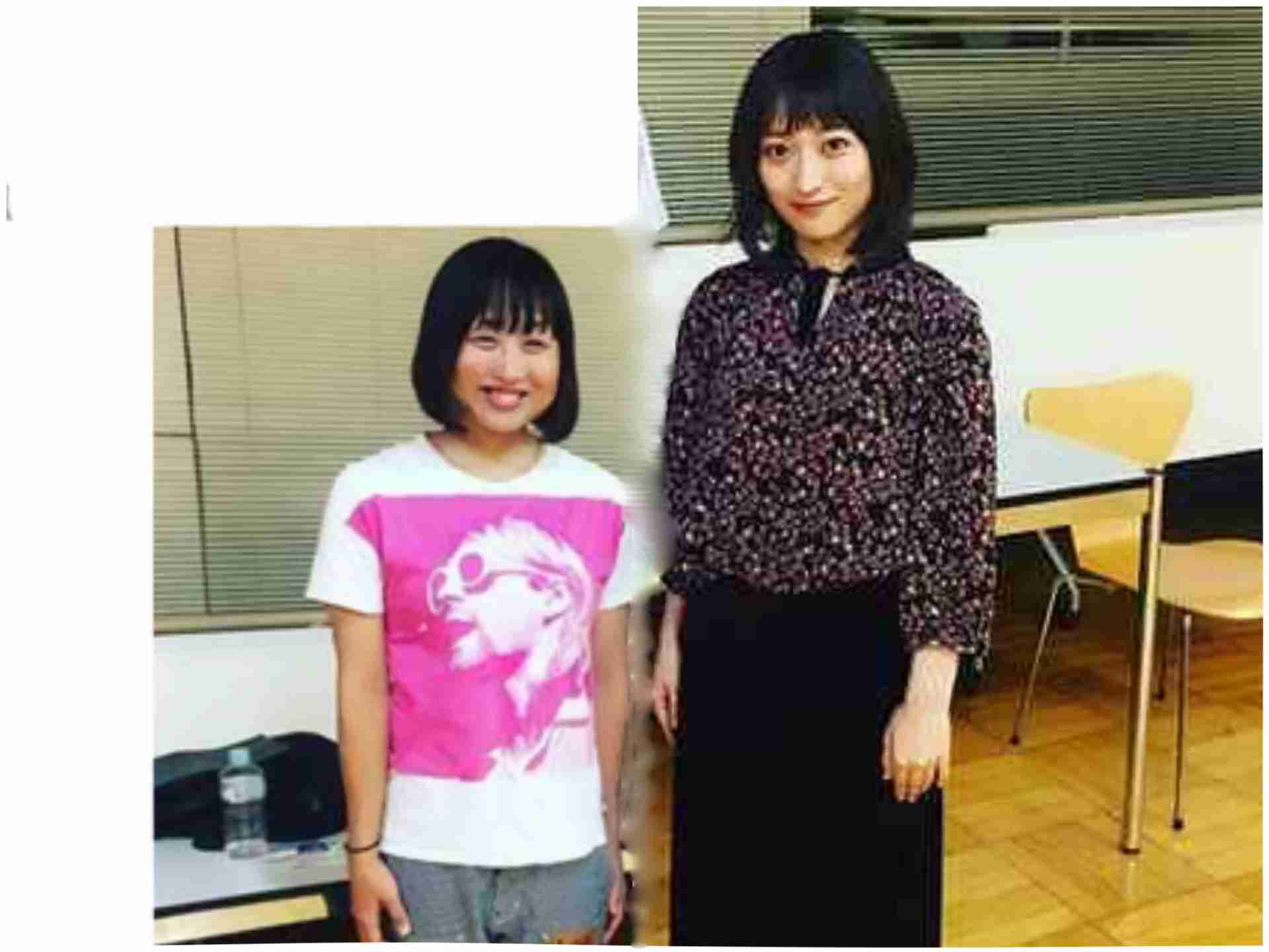 しずちゃん＆元NMB48三秋里歩の“高低差”2ショット「その差約30センチ」