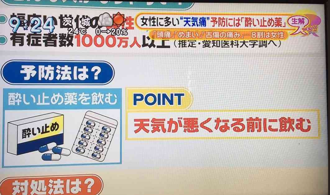 【台風】気圧の変化が苦手な人!【頭痛】