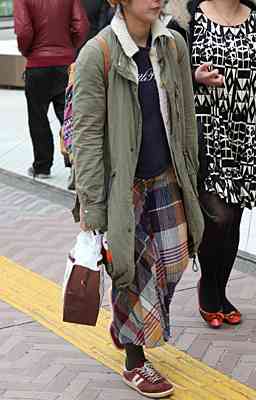 冬のロングスカートコーデ