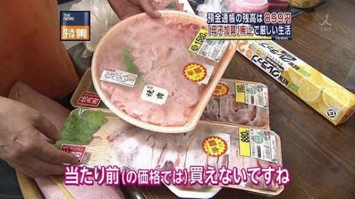 （スーパーなどで）半額になってたら買う物