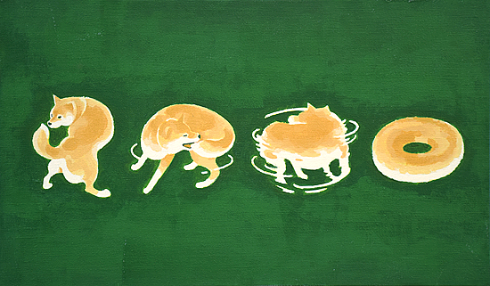 秋田犬と柴犬を交互に貼ろう！