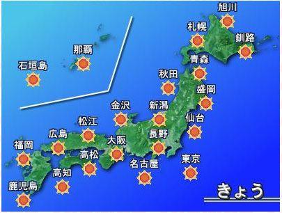 お天気コーナーあるある