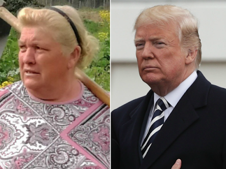 ドナルド・トランプ大統領ソックリの中年女性がスペインに！