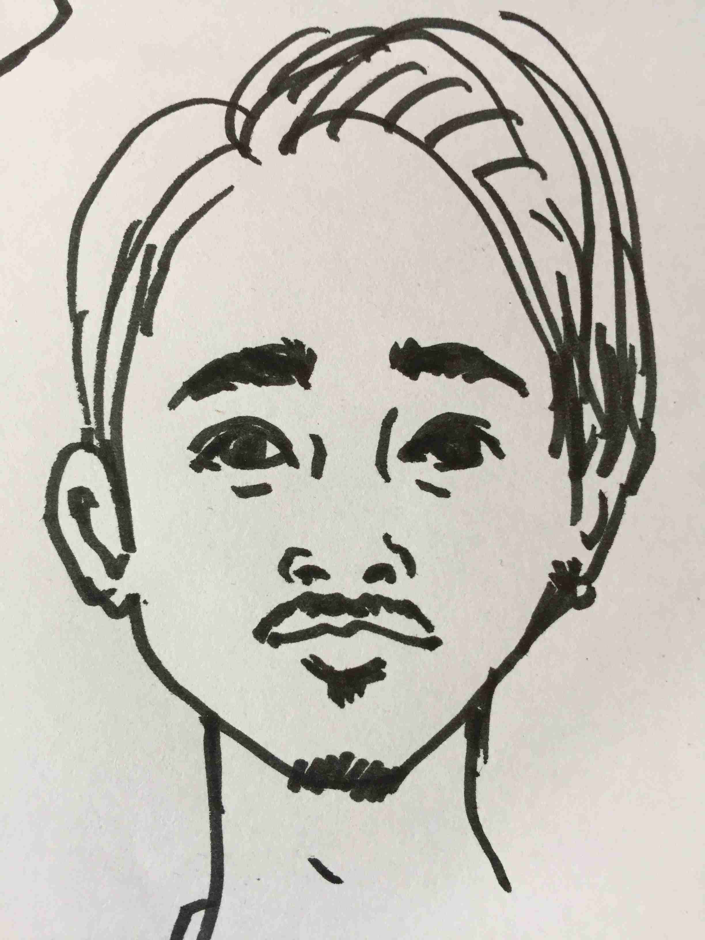 芸能人の似顔絵を描いて誰かを当ててもらうトピ