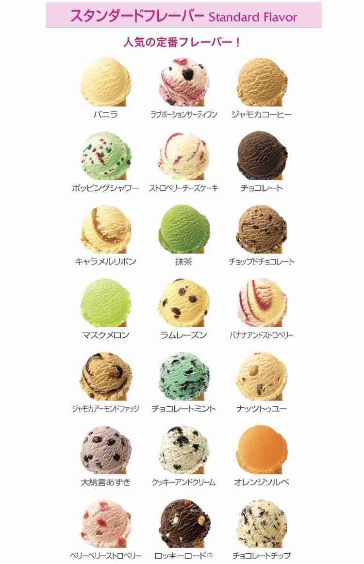 サーティワンの好きなフレーバー3つ