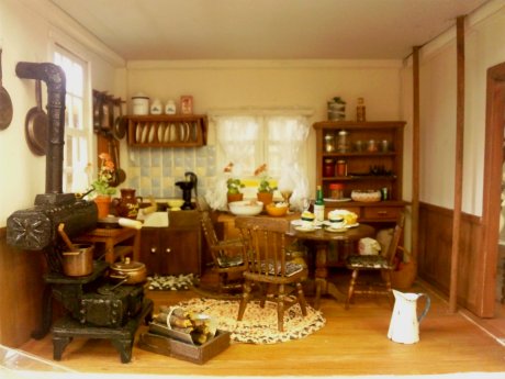 ミニチュアの家具を貼るトピ♪