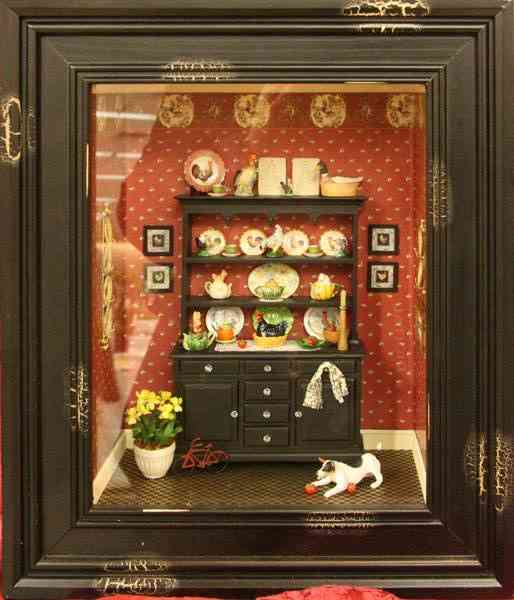 ミニチュアの家具を貼るトピ♪