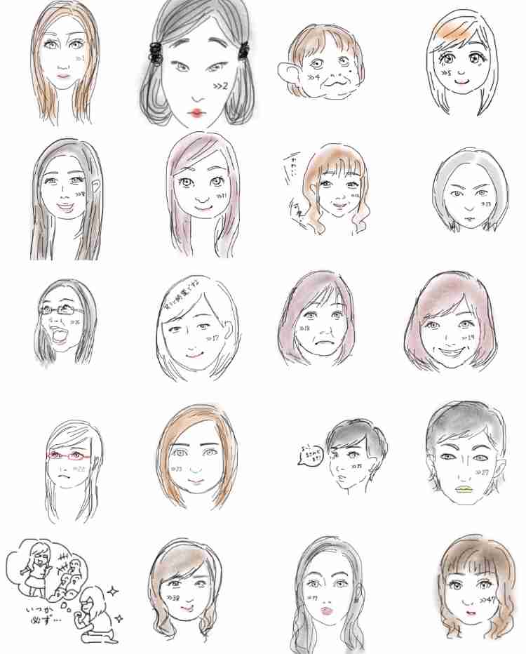 【お絵かき】ある程度自分の顔の特徴をあげると誰かが描いてくれるかもしれないトピ