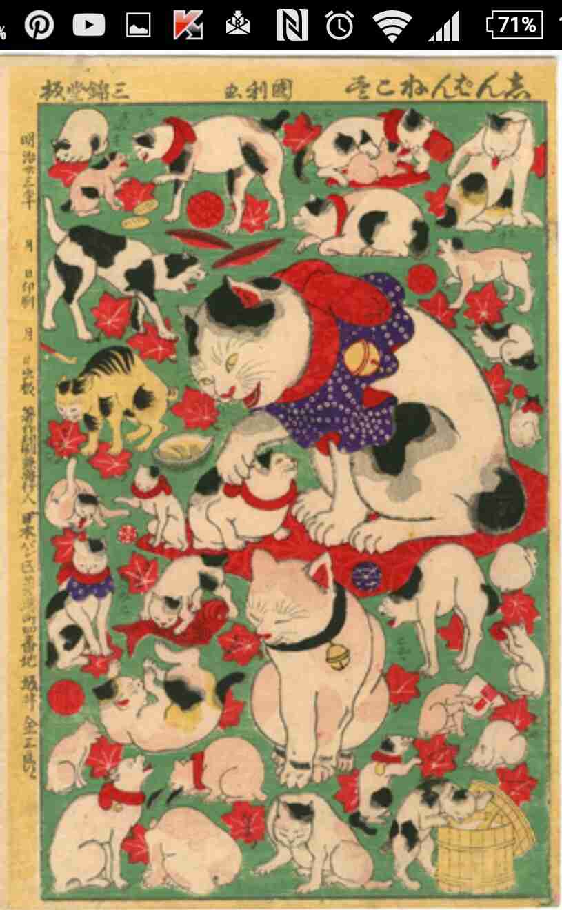 猫の絵を貼るトピ