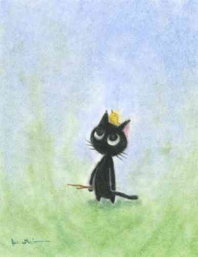 猫の絵を貼るトピ