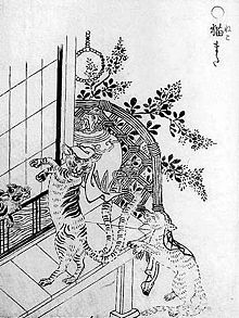 猫の絵を貼るトピ