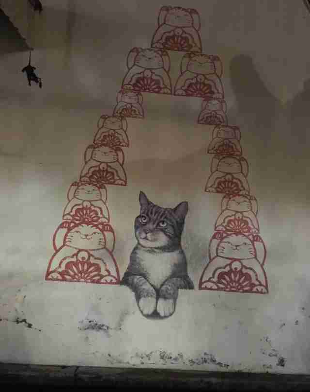 猫の絵を貼るトピ