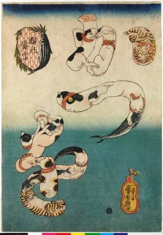 猫の絵を貼るトピ
