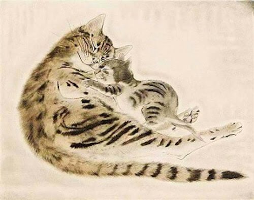 猫の絵を貼るトピ