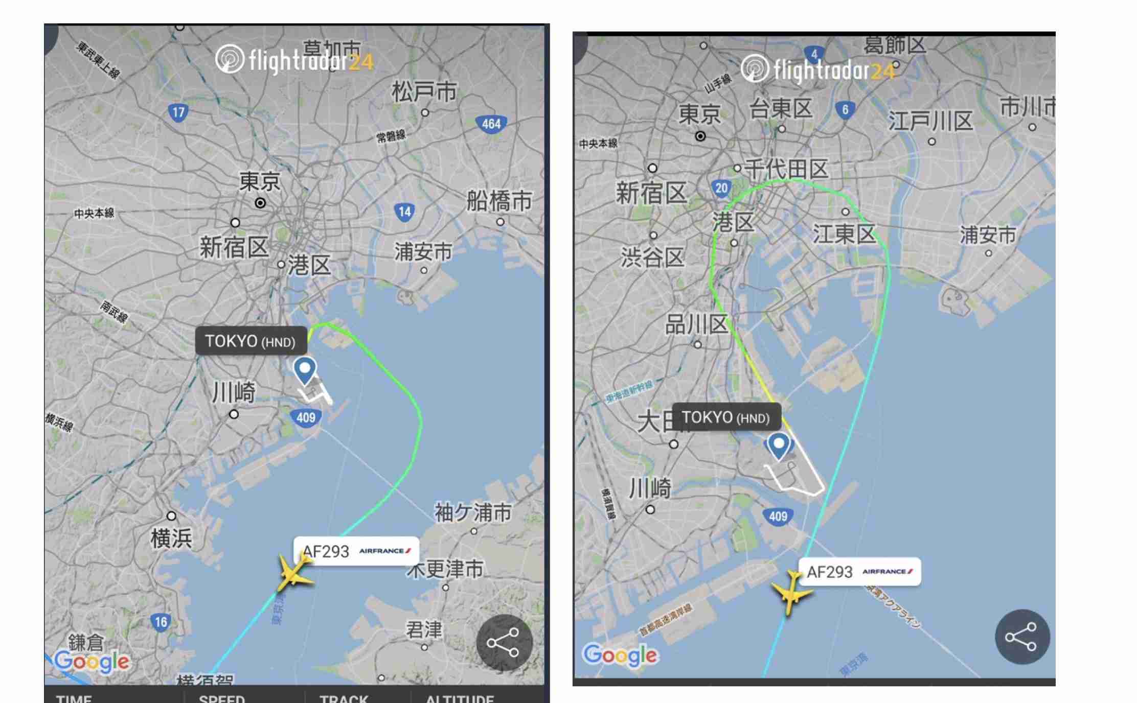 エールフランス、皇居上空を低空飛行　国「異例の事態」