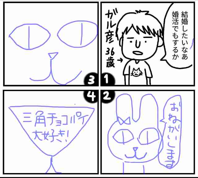 皆で4コマ漫画を完成させるトピ
