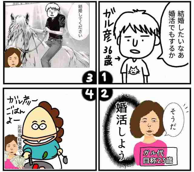 皆で4コマ漫画を完成させるトピ