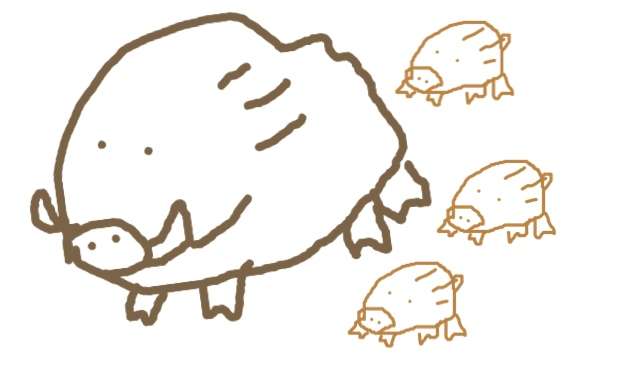 【干支】イノシシ🐗の絵を見せてください【年賀状】