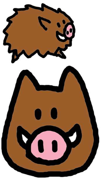 【干支】イノシシ🐗の絵を見せてください【年賀状】