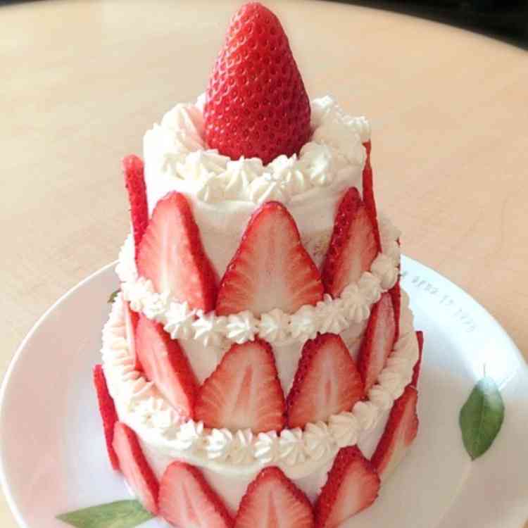 クリスマスケーキを手作りする人～