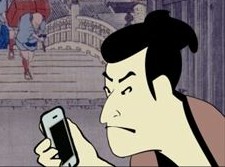 スマホしてるイケメン・美女の画像