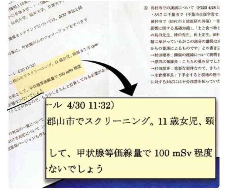 11歳少女、100ミリシーベルト被ばく　福島事故直後　放医研で報告