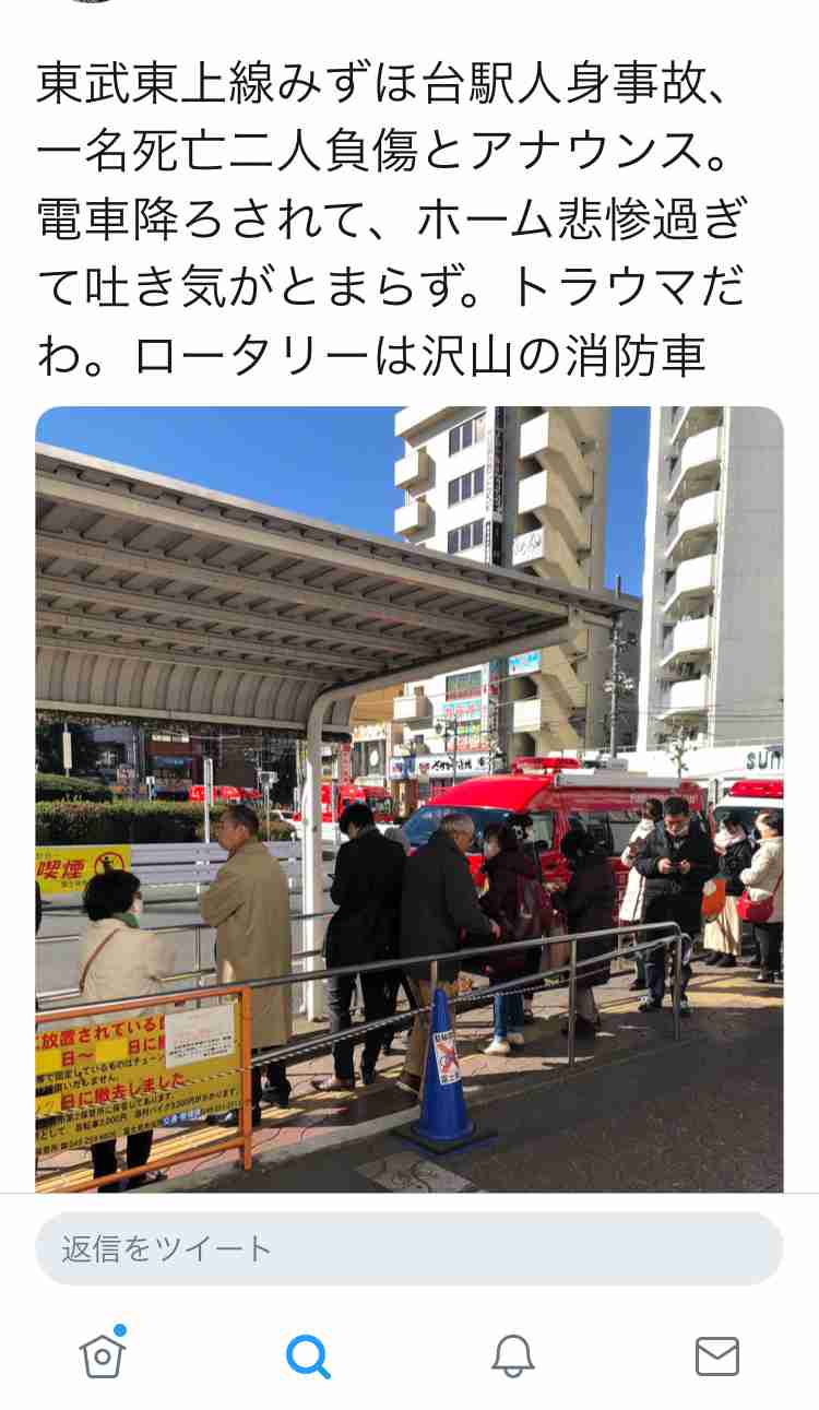 埼玉で電車に飛び込み、男性が死亡　2人がホーム上で巻き込まれたか
