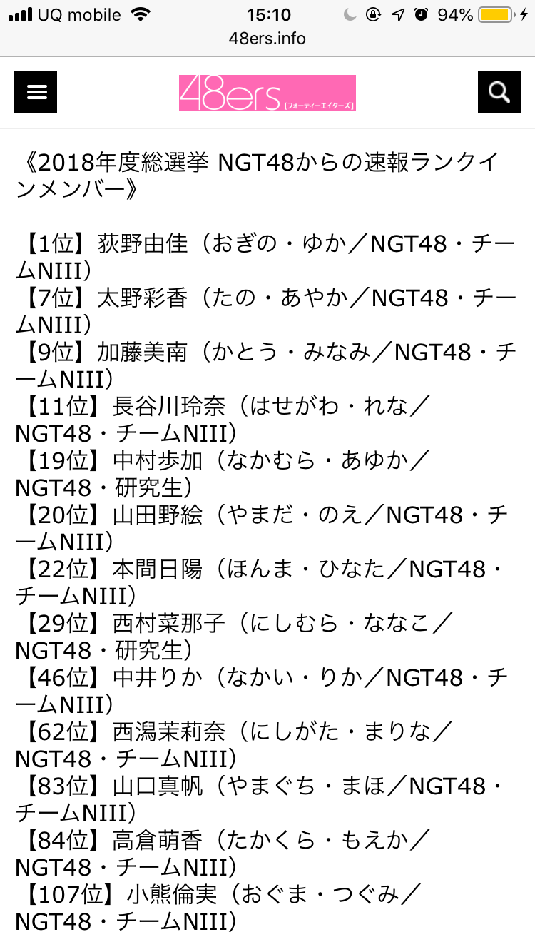 NGT今村悦朗支配人は異動 公式サイトで新体制を発表
